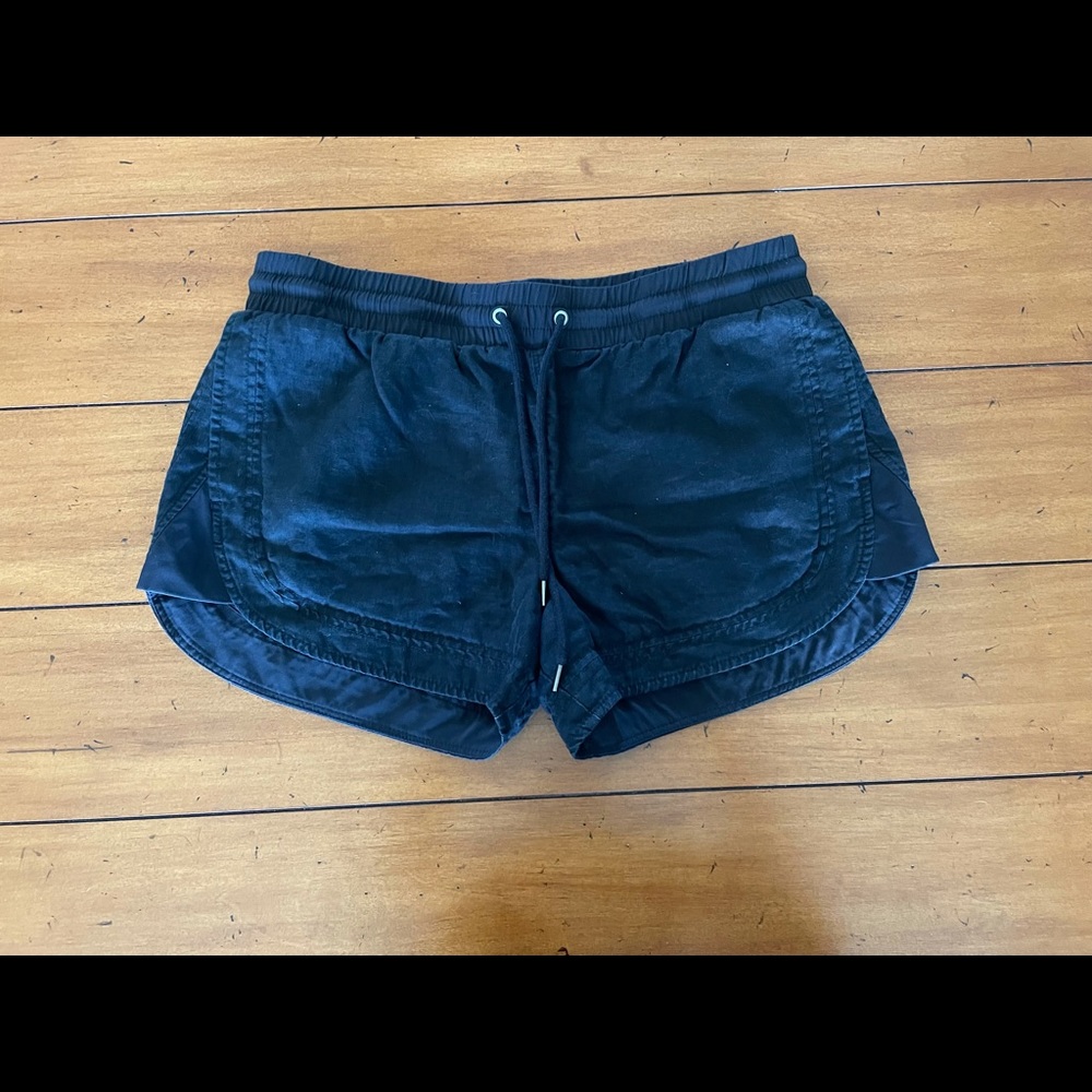 Athleta linen drawstring shorts, faded black